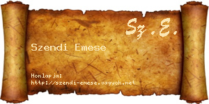 Szendi Emese névjegykártya