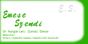 emese szendi business card